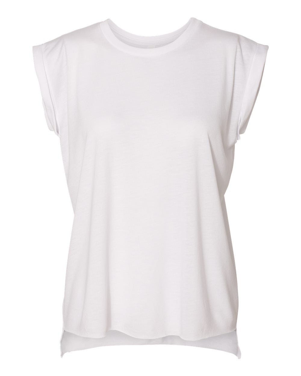 Bella + Canvas - Women's Flowy Rolled Cuffs Muscle Tee - 8804